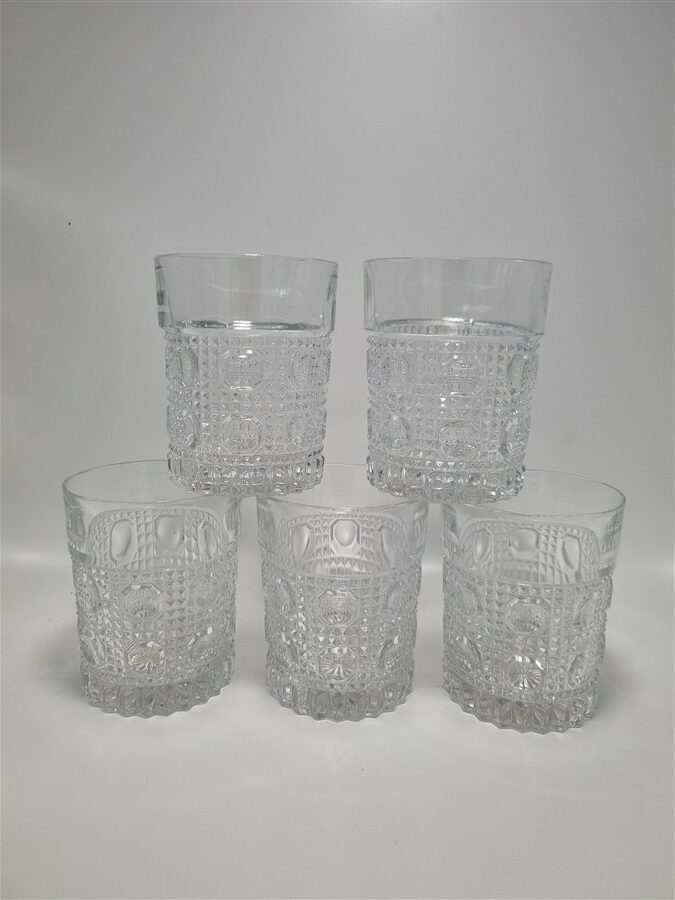 set de 5 verres vintage a whisky
