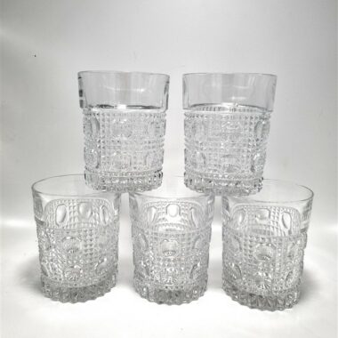 set de 5 verres vintage a whisky