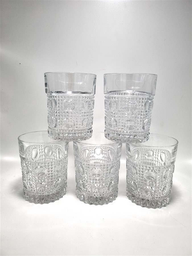 set de 5 verres vintage a whisky