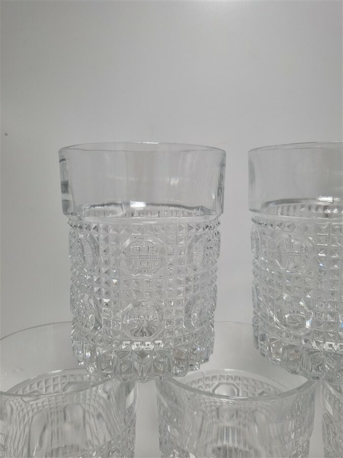 set de 5 verres vintage a whisky