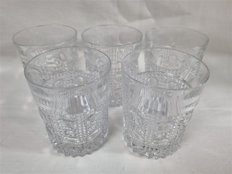 set de 5 verres vintage a whisky