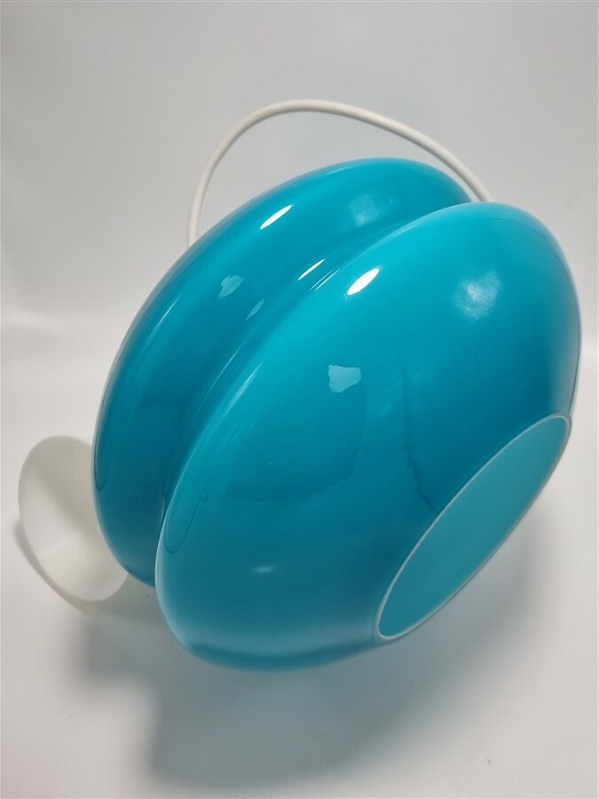 suspension vintage en opaline bleu turquoise