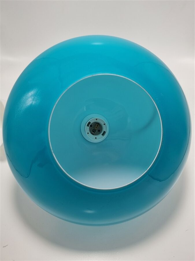 suspension vintage en opaline bleu turquoise