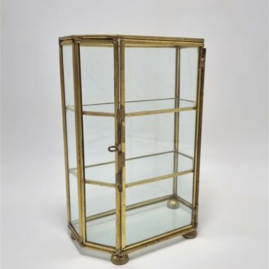 vitrine miniature verre et laiton