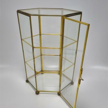 Vitrine miniature verre et laiton