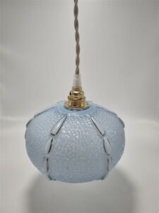 suspension art deco bleue
