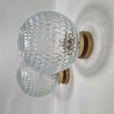Paire de luminaires vintage (appliques, plafonniers ou suspensions)