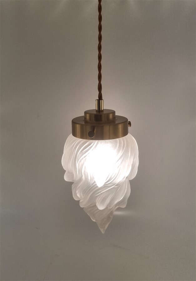 baladeuse globe vintage en forme de flamme