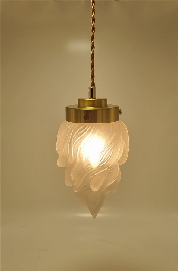 baladeuse globe vintage en forme de flamme