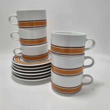 service de 6 tasses a cafe vintage