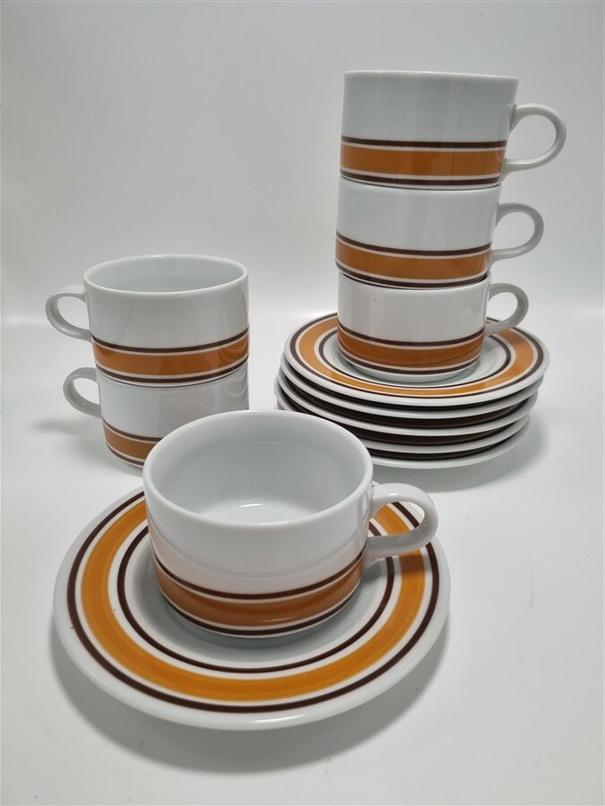 service de 6 tasses a cafe vintage