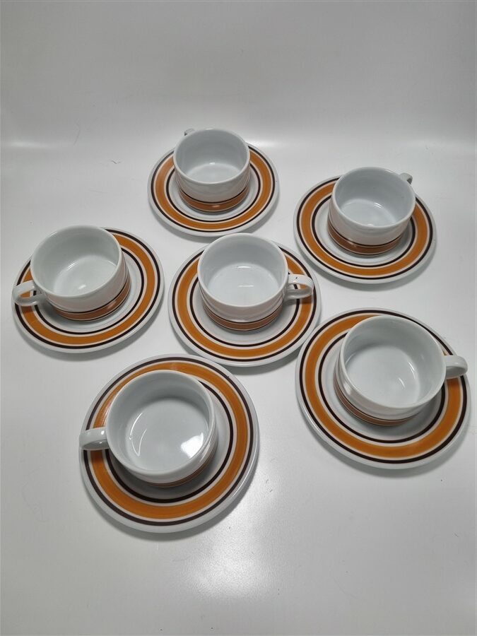 service de 6 tasses a cafe vintage