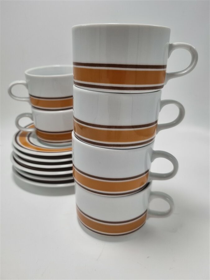 service de 6 tasses a cafe vintage