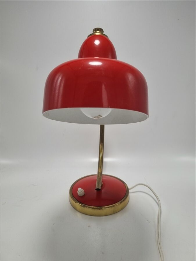 lampe de bureau vintage rouge