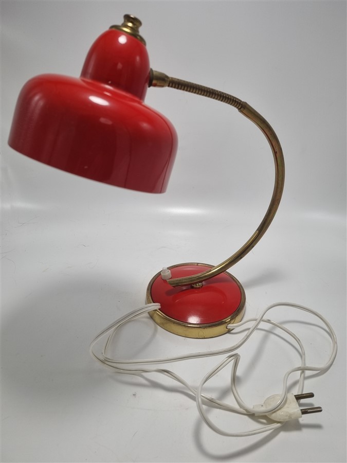 lampe de bureau vintage rouge