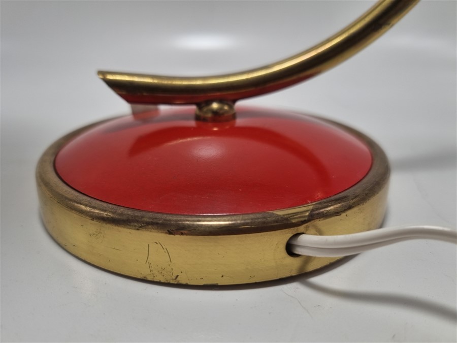 lampe de bureau vintage rouge