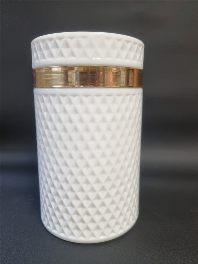 pot vintage en verre opale