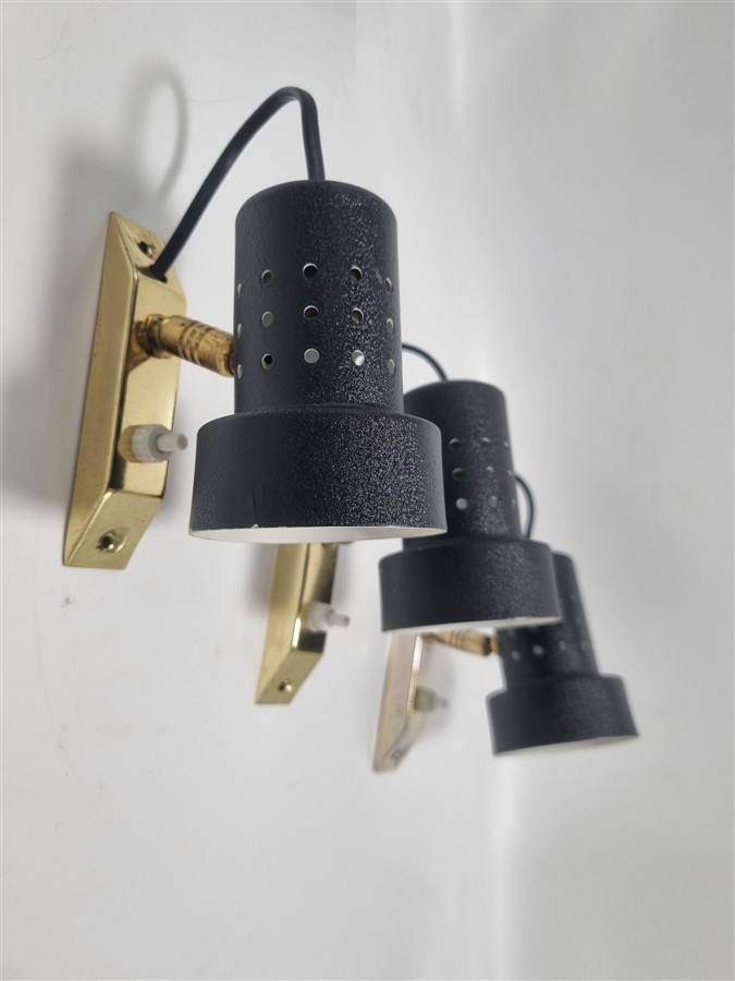 trio d appliques vintage en metal or et noir