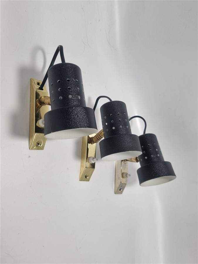 trio d appliques vintage en metal or et noir