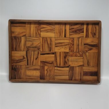 plateau vintage en bois d olivier