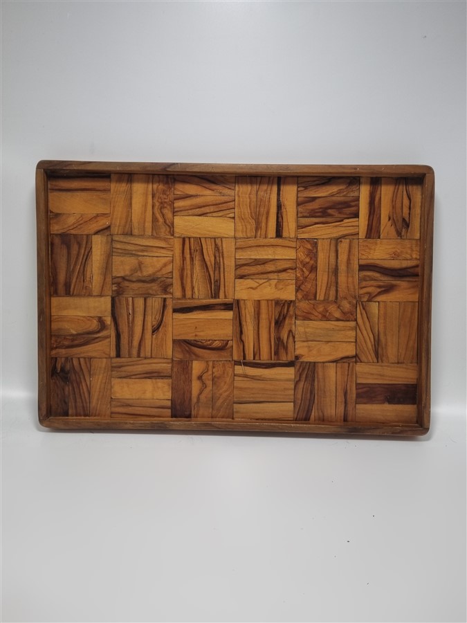 plateau vintage en bois d olivier