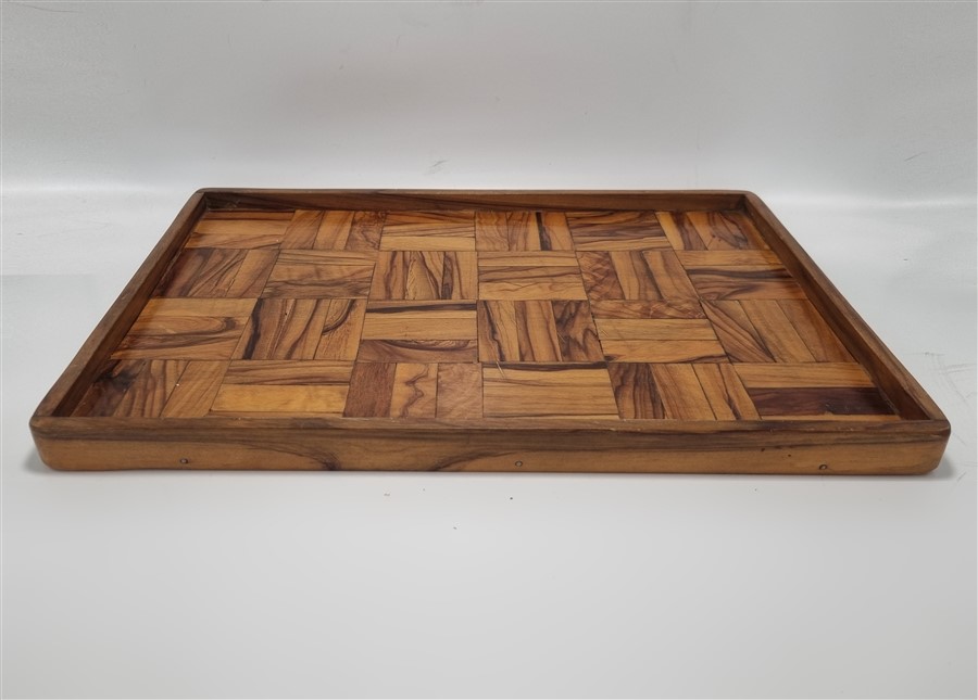 plateau vintage en bois d olivier