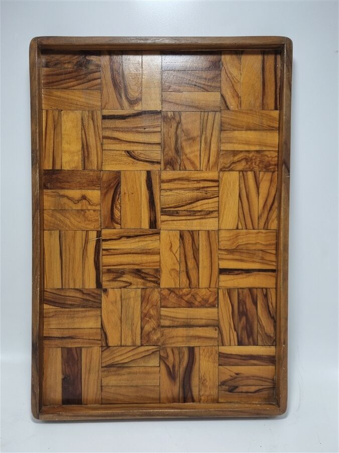 plateau vintage en bois d olivier