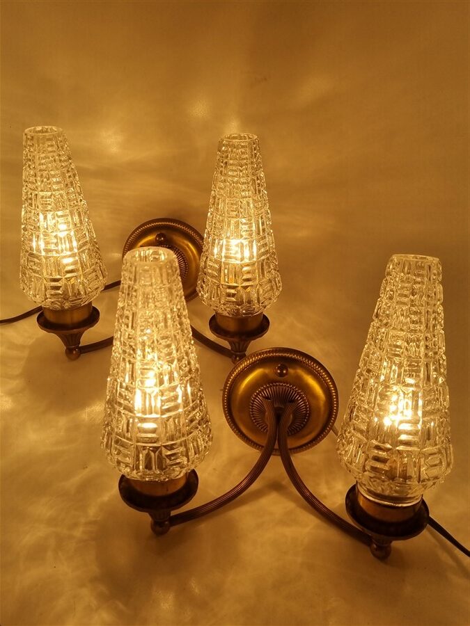 paire d appliques murales vintage