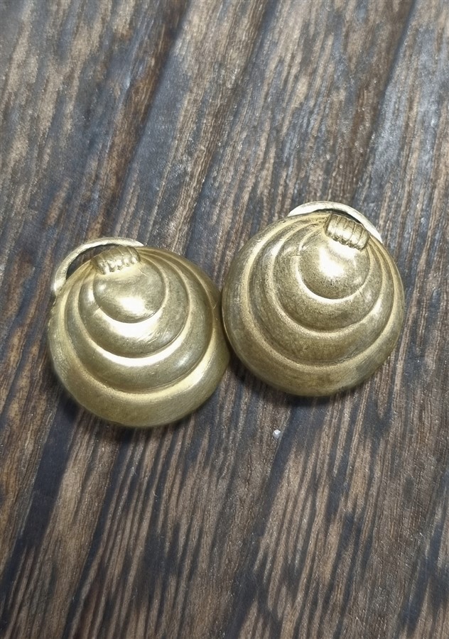 Paire de boucles d'oreille à clips esprit art déco