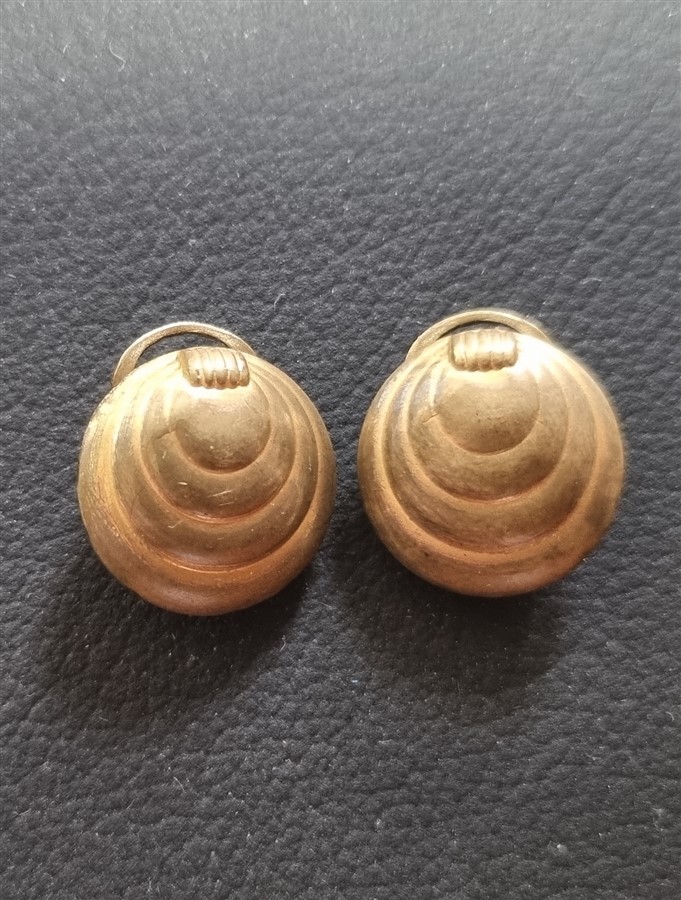 Paire de boucles d'oreille à clips esprit art déco