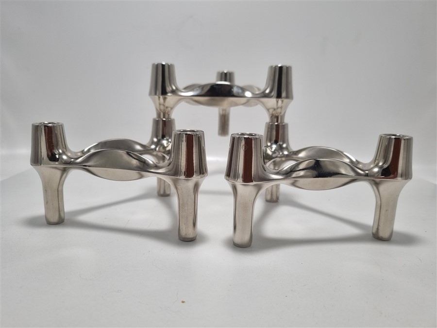 trio de bougeoirs vintage nagel