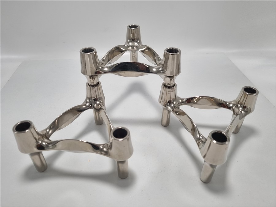 trio de bougeoirs vintage nagel