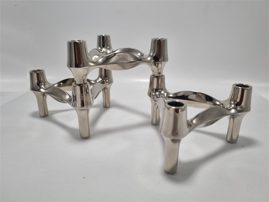 trio de bougeoirs vintage nagel