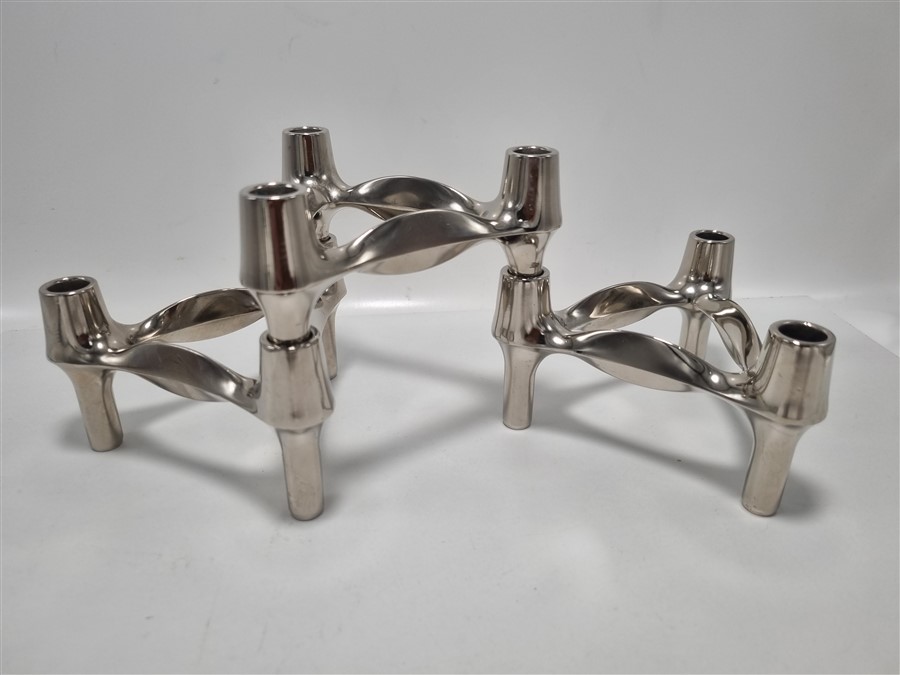 trio de bougeoirs vintage nagel