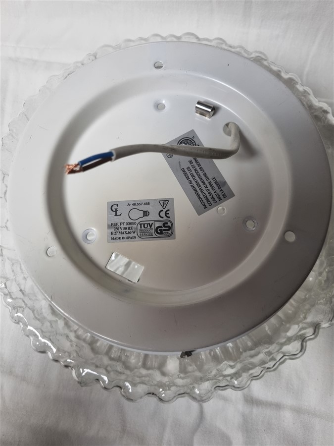 plafonnier vintage rond D 25 cm