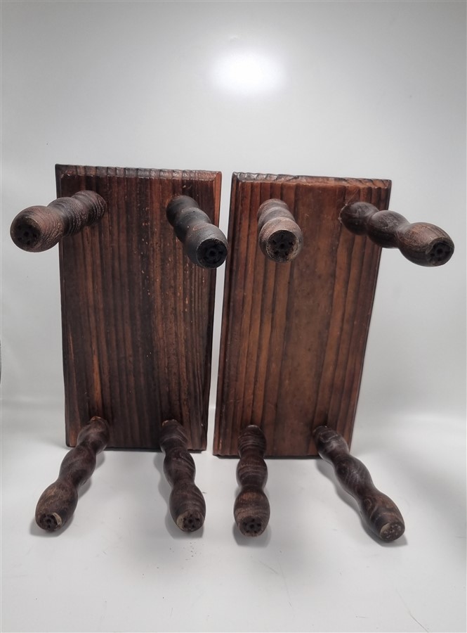 Paire de tabourets repose-pieds vintage