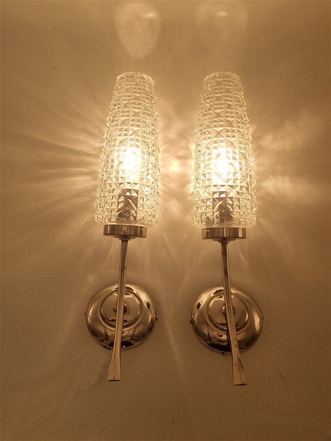 paire d appliques murales vintage