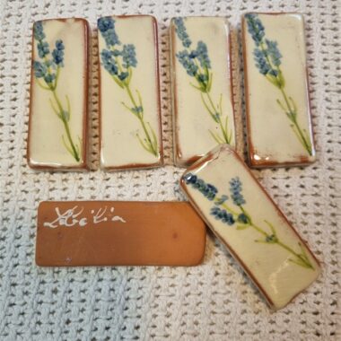 set de 6 porte-couteaux en terre cuite