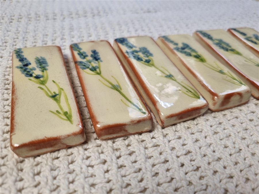 set de 6 porte-couteaux en terre cuite