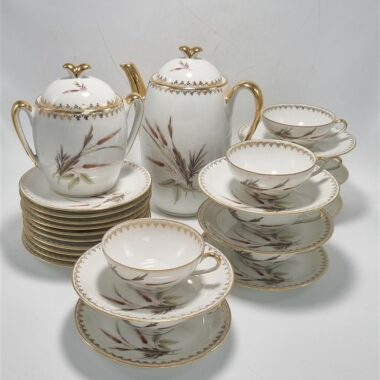 Service a cafe vintage en porcelaine