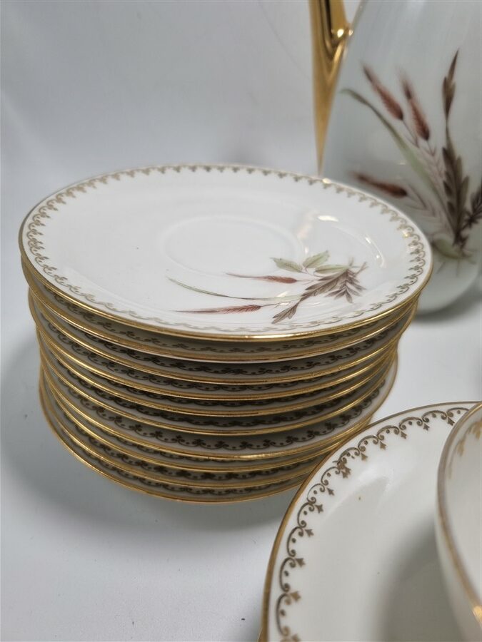 Service a cafe vintage en porcelaine