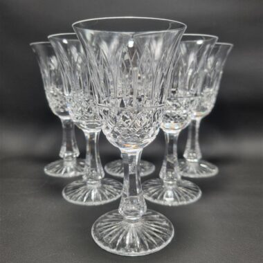 6 verres à pied en cristal