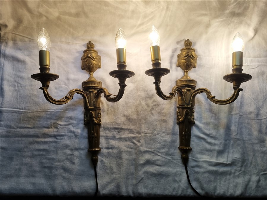 appliques murales en bronze style louis XVI
