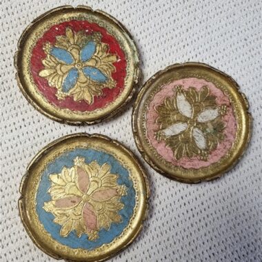 trio de dessous de bouteilles florentins