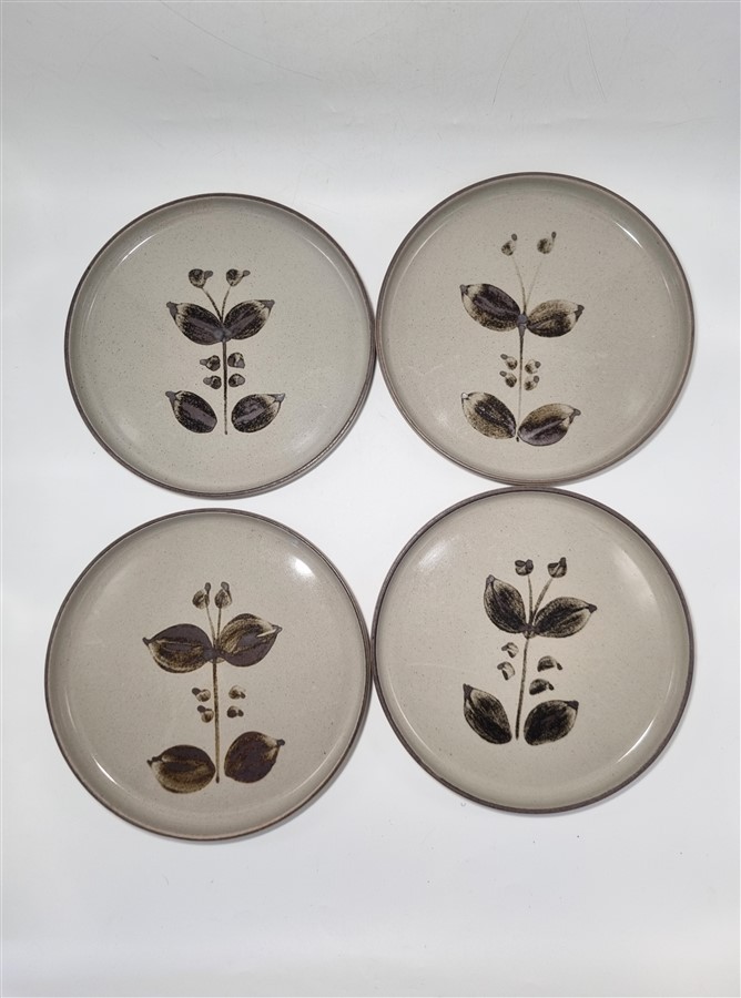 Assiettes vintage en grès de l'Arnon