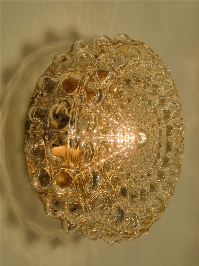 plafonnier verre teinte champagne