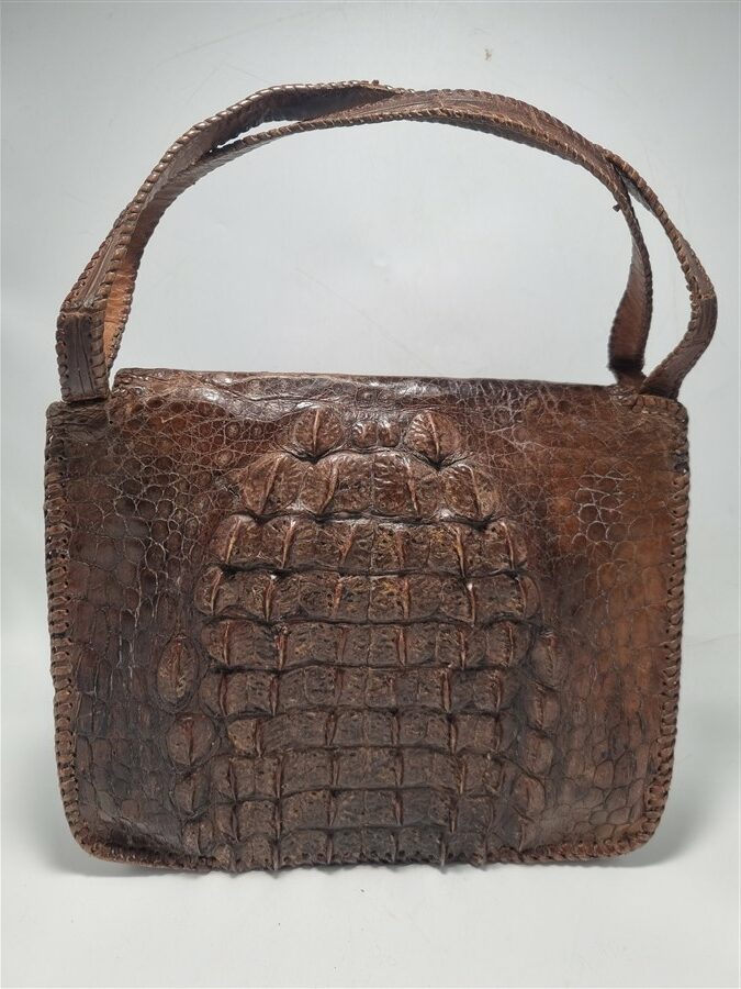 sac a main en cuir de crocodile