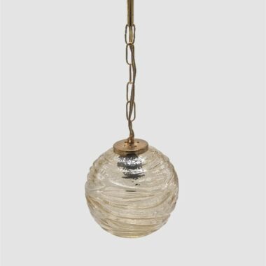 Suspension vintage verre or
