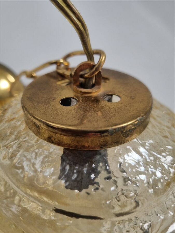 Suspension vintage verre or