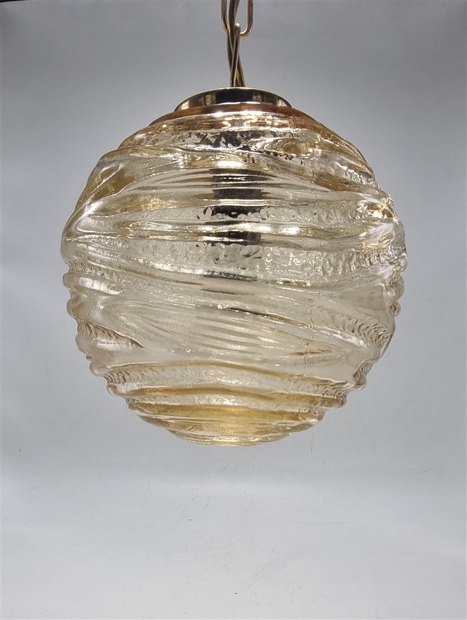 Suspension vintage verre or